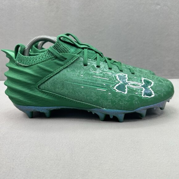 Under Armour Blur Smoke 2.0 MC Suede Mens Size 8 Football Cleats Green NEW - Picture 1 of 8